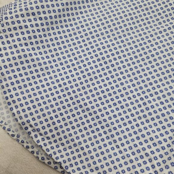 Ted Baker blue white allover print long sleeve button down shirt - Picture 2 of 7